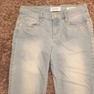 rolled crop skinny jeans